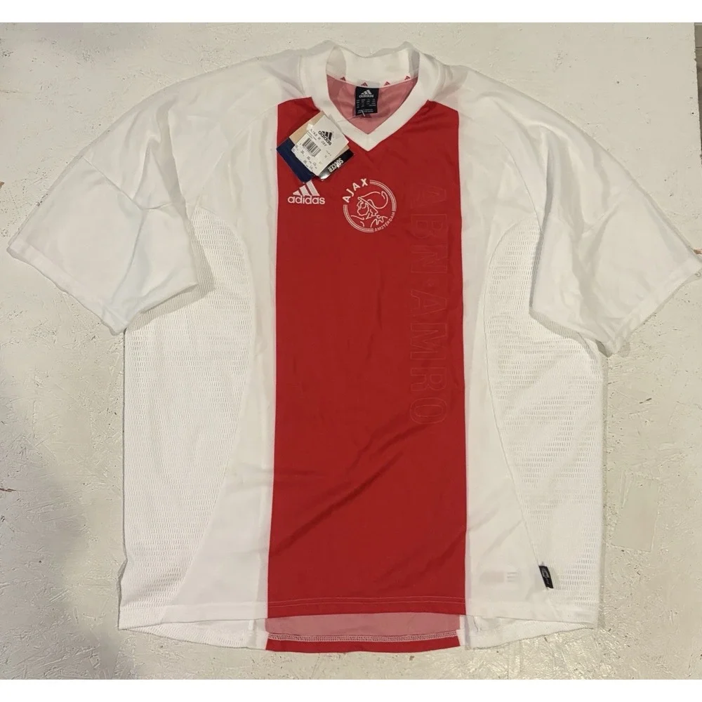 Ajax Amsterdam 2001/02 Home Shirt Adidas ABN AMRO Vintage Football Jersey 2XL